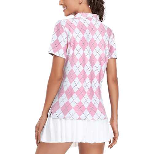Women's UPF 50+ Short Sleeve Golf Polo – 1/4 Zip Moisture-Wicking Workout Top & Athletic Performance Shirt